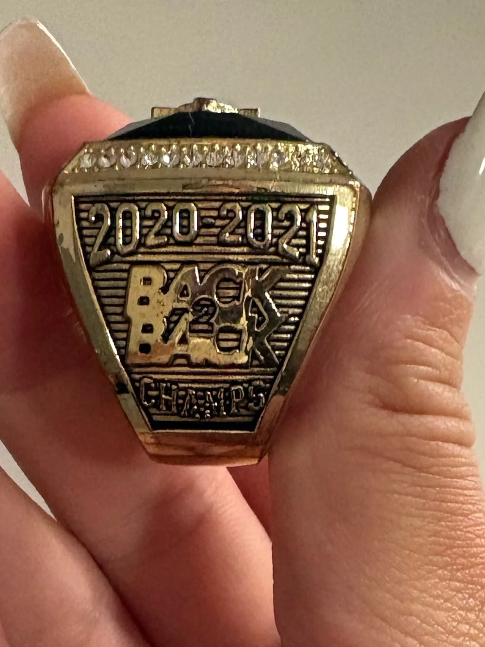 Mountain West Champions Ring with Red and Black Logo